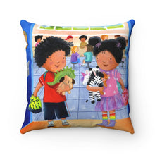 Load image into Gallery viewer, Elizabeth Makes a Friend Square Pillow