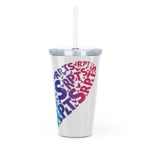 Load image into Gallery viewer, RPTS Heart Plastic Tumbler with Straw