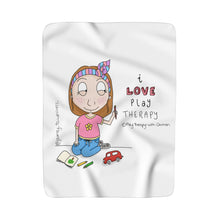 Load image into Gallery viewer, I Love Play Therapy Sherpa Fleece Blanket