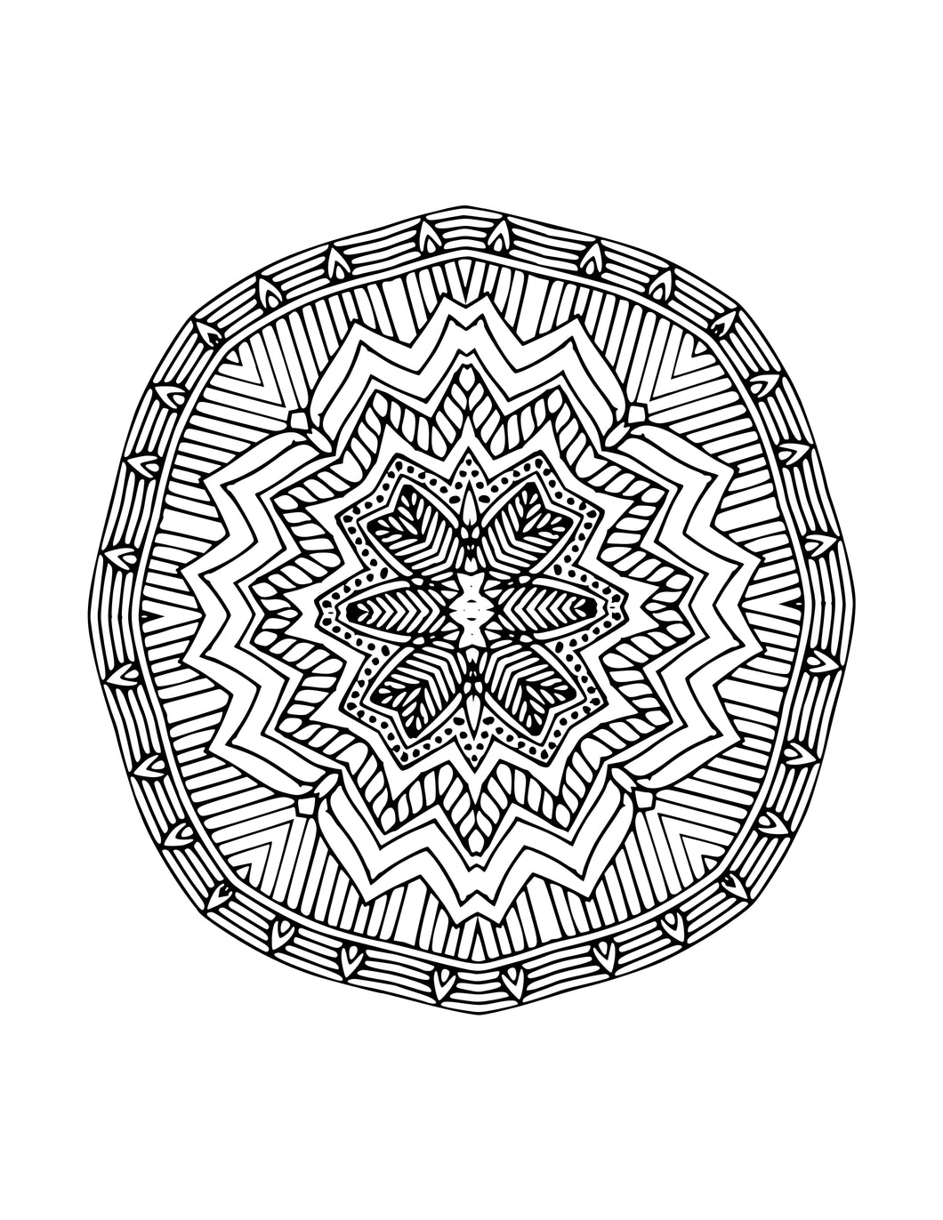10 Mandala Coloring Sheets