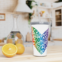 Load image into Gallery viewer, Sandtray Heart Plastic Tumbler with Straw