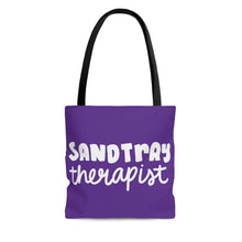 Load image into Gallery viewer, Purple Sandtray Therapist Tote Bag