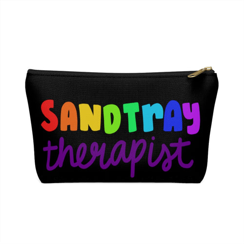 Black  Sandtray Therapist Accessory Pouch w T-bottom