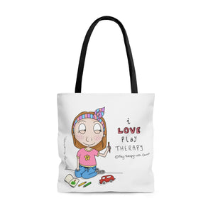 I Love Play Therapy Tote Bag (girl)