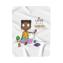 Load image into Gallery viewer, I love Play Therapy Sherpa Fleece Blanket