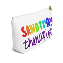 Load image into Gallery viewer, White Sandtray Therapist Accessory Pouch w T-bottom