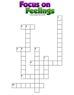 Core Focus on Feelings® Printable Crossword Puzzle