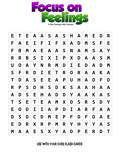 Core Focus on Feelings® Word Search Printable