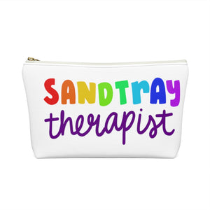 White Sandtray Therapist Accessory Pouch w T-bottom