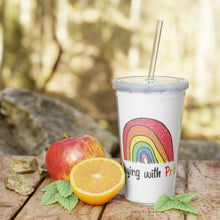 Load image into Gallery viewer, Playing with Pride Plastic Tumbler with Straw