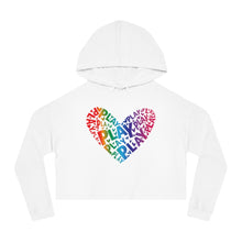 Load image into Gallery viewer, Women’s Play Heart Cropped Hooded Sweatshirt