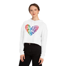 Load image into Gallery viewer, Women’s Play Heart Cropped Hooded Sweatshirt