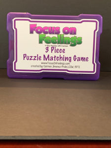 Focus on Feeling©️ 3 Piece Puzzle Matching Game