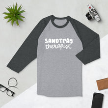 Load image into Gallery viewer, Sandtray Therapist 3/4 sleeve raglan shirt (White writing)